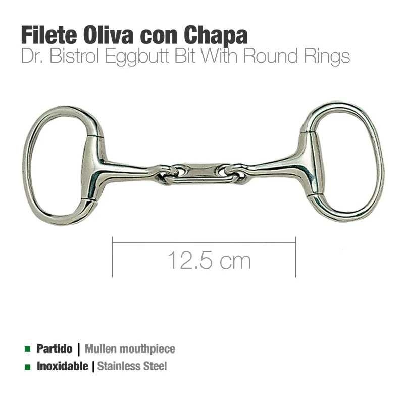 FILETE OLIVA INOX CON CHAPA 216201 12.5cm