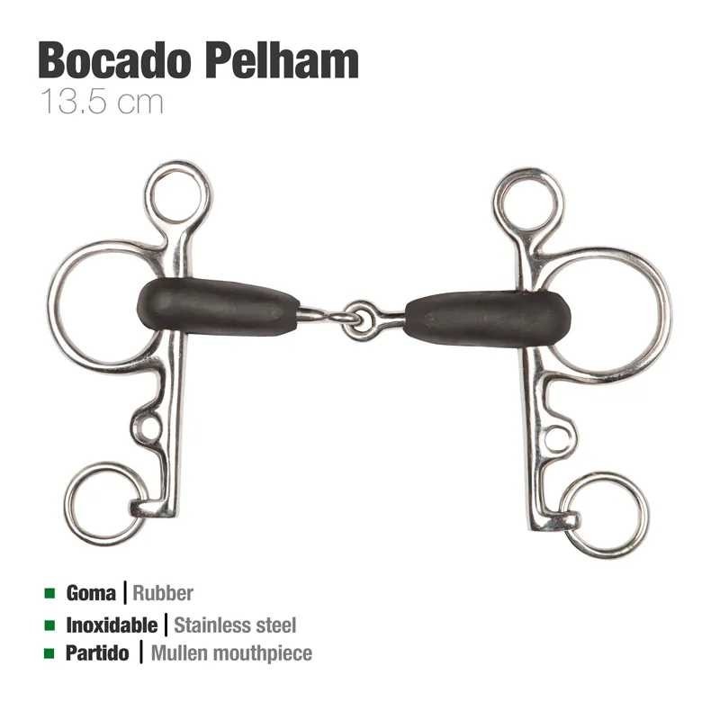 BOCADO PELHAM PARTIDO GOMA ECONÓMICO INOX