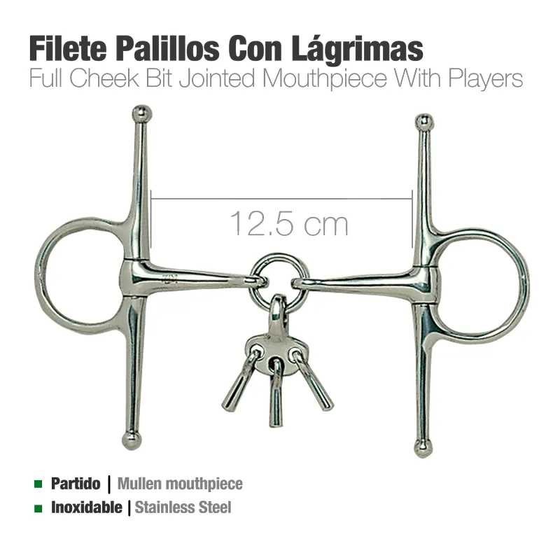 FILETE PALILLOS CON LÁGRIMAS INOX 21535 12.5cm