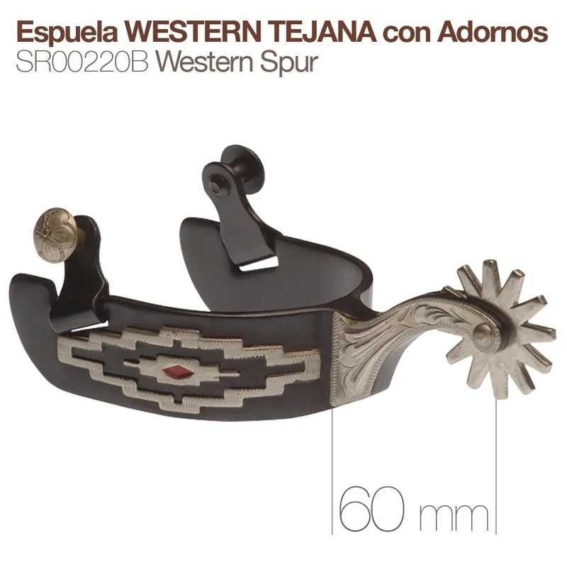 ESPUELA WESTERN TEJANA CON ADORNOS SR00220B