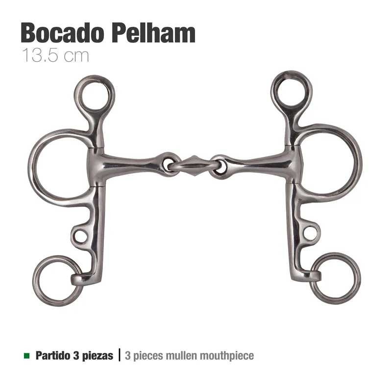 BOCADO PELHAM PARTIDO 3 PIEZAS L44