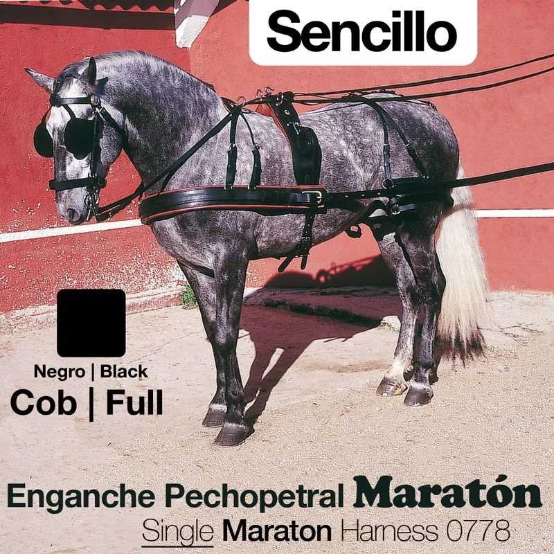 ENGANCHE PECHOPETRAL MARATÓN SENCILLO NEGRO