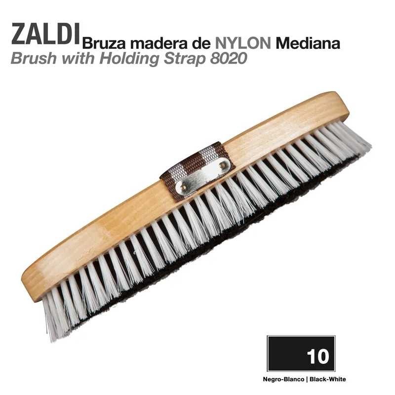 BRUZA NYLON MEDIANA 8020 NEGRO-BLANCO