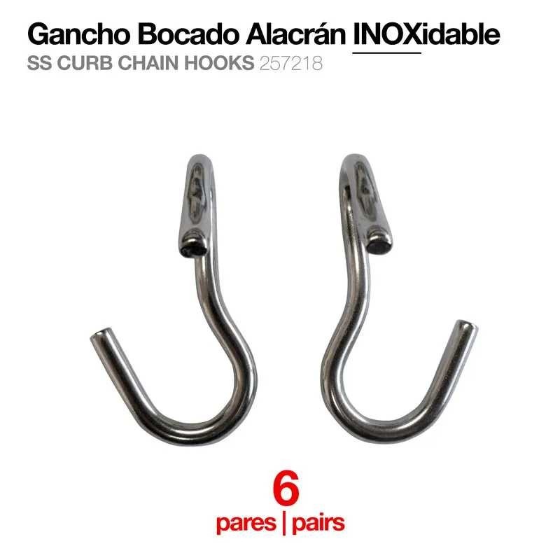 GANCHO BOCADO ALACRÁN INOX 25721  6 PARES