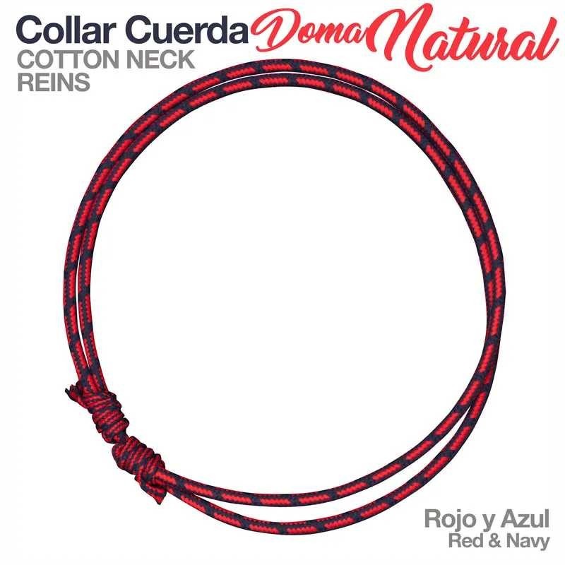 COLLAR CUERDA DOMA NATURAL 44570 ROJO/AZUL