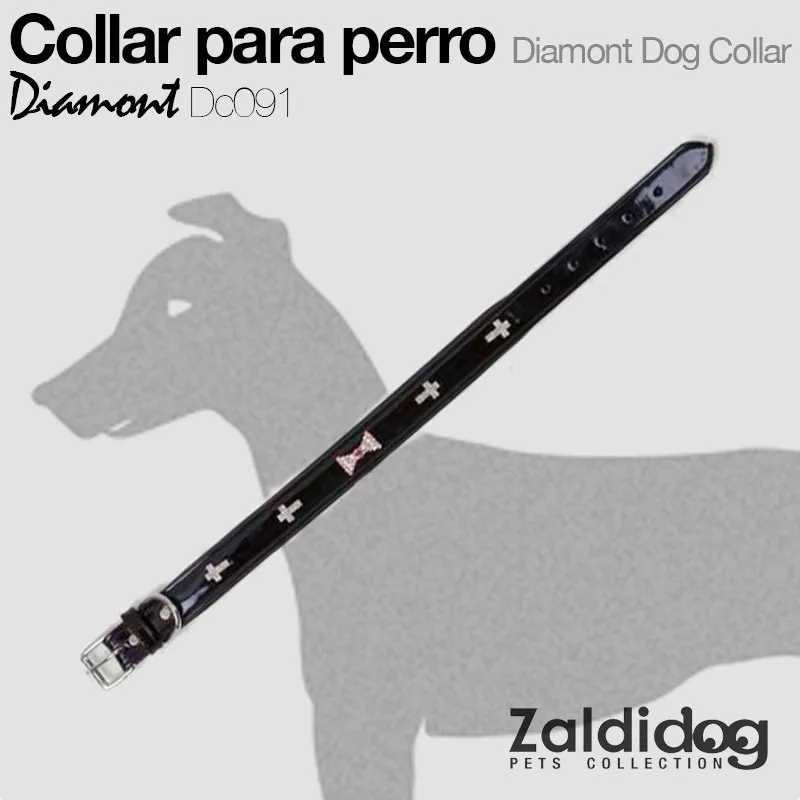 PERRO COLLAR DIAMONT DC091 NEGRO