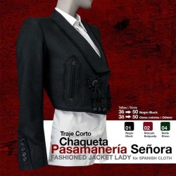 TRAJE CORTO CHAQUETA PASAMANERÍA SEÑORA