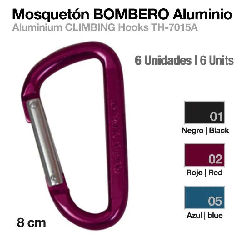 MOSQUETÓN BOMBERO ALUMINIO TH-7015A-8 6uds