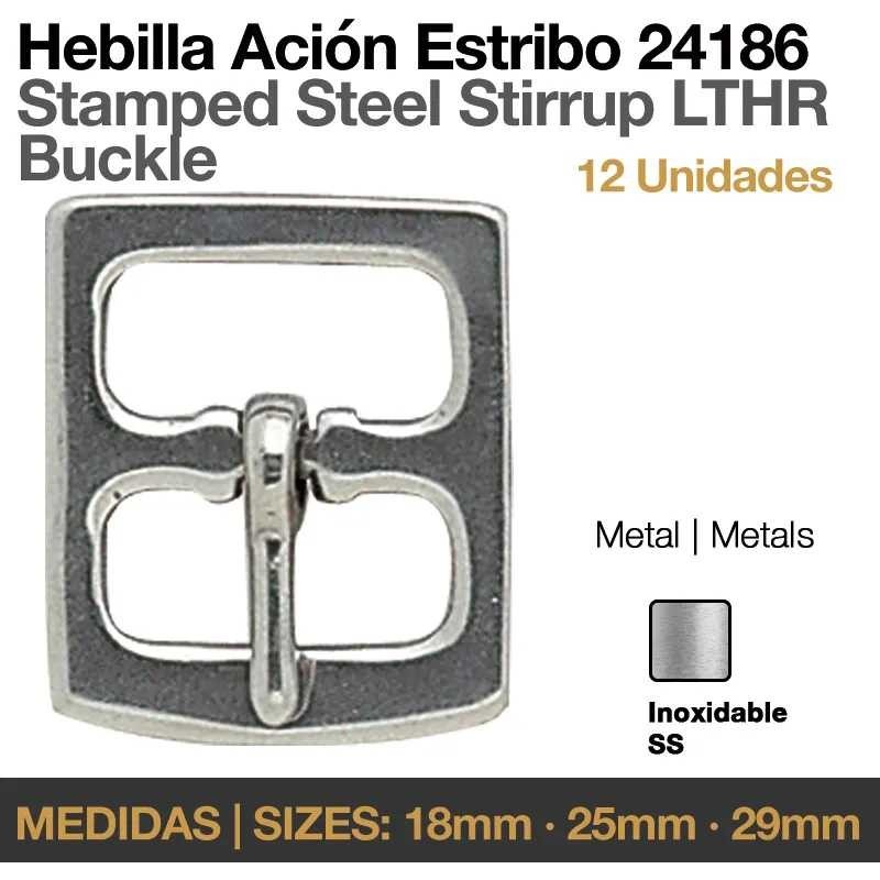 HEBILLA ACIÓN ESTRIBO INOX 24186 12uds