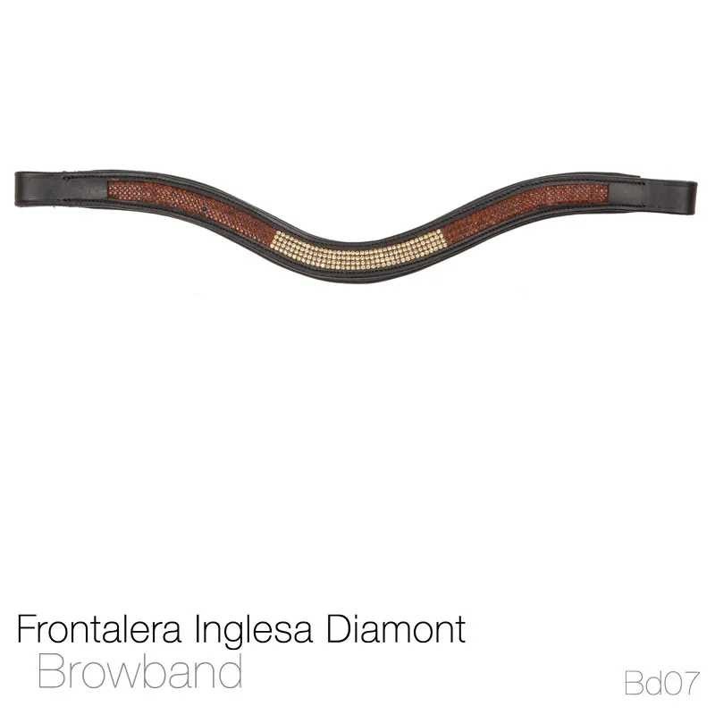 FRONTALERA INGLESA DIAMONT BB07 NEGRO