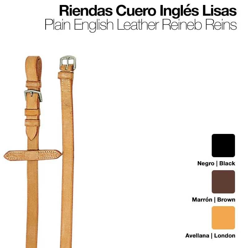 RIENDAS CUERO INGLÉS LISAS 1801/0 