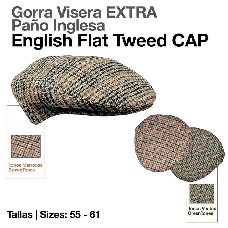 GORRA VISERA EXTRA PAÑO INGLESA 