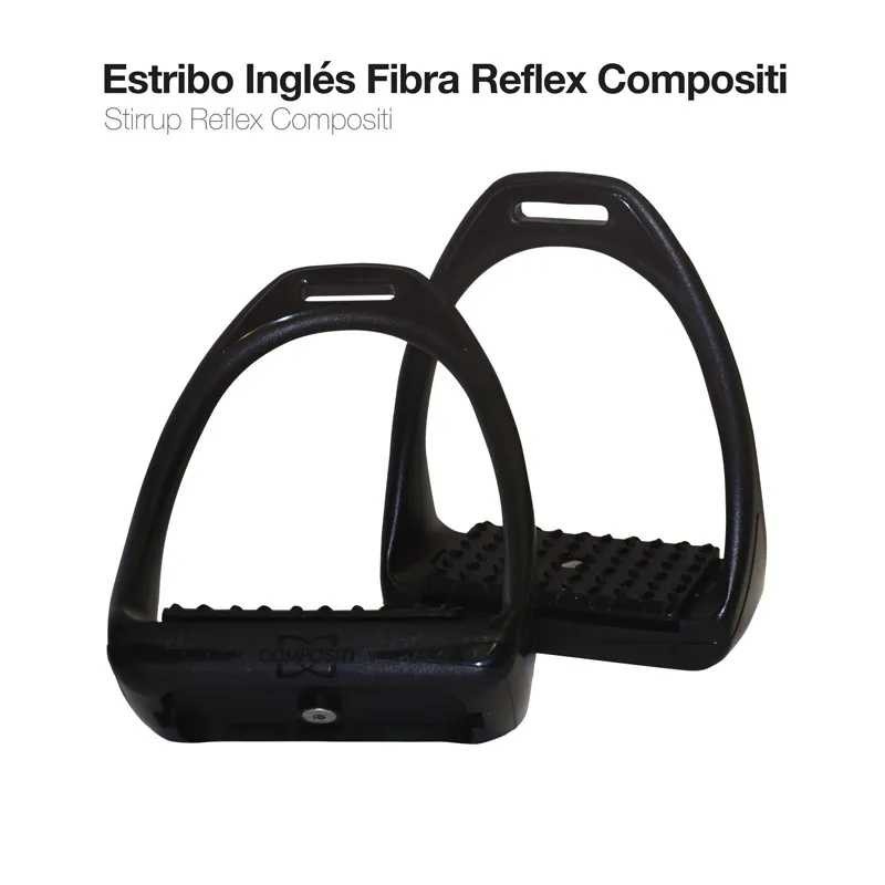 ESTRIBO INGLÉS FIBRA REFLEX COMPOSITI NEGRO