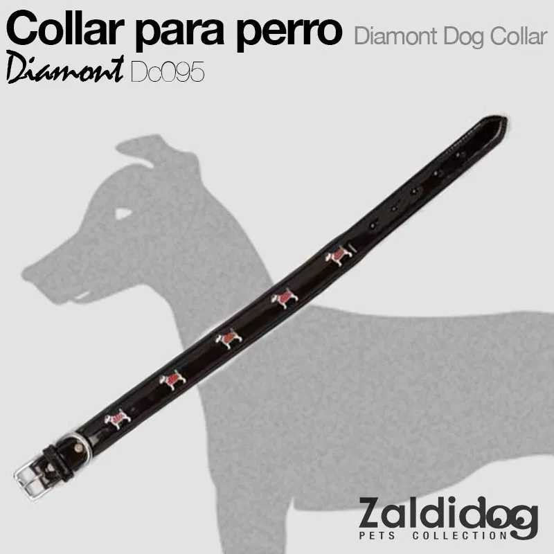 PERRO COLLAR DIAMONT DC095 NEGRO