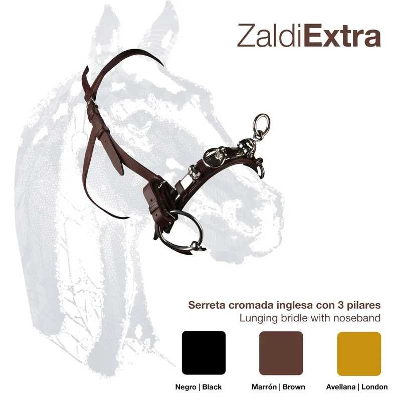 CABEZADA SERRETA INGLESA ZALDI EXTRA 3-pilares