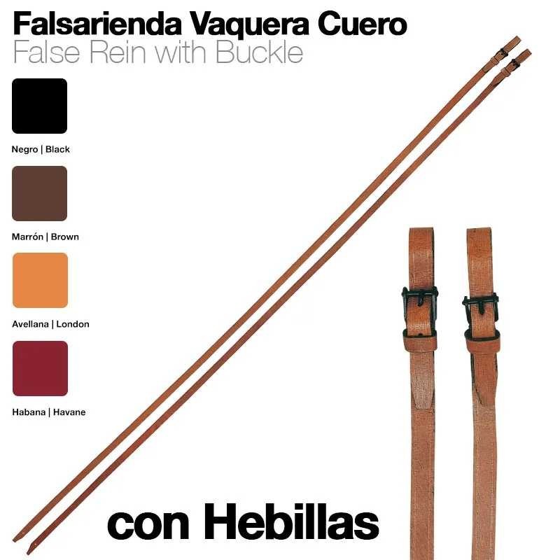 FALSARIENDA VAQUERA CUERO CON HEBILLAS