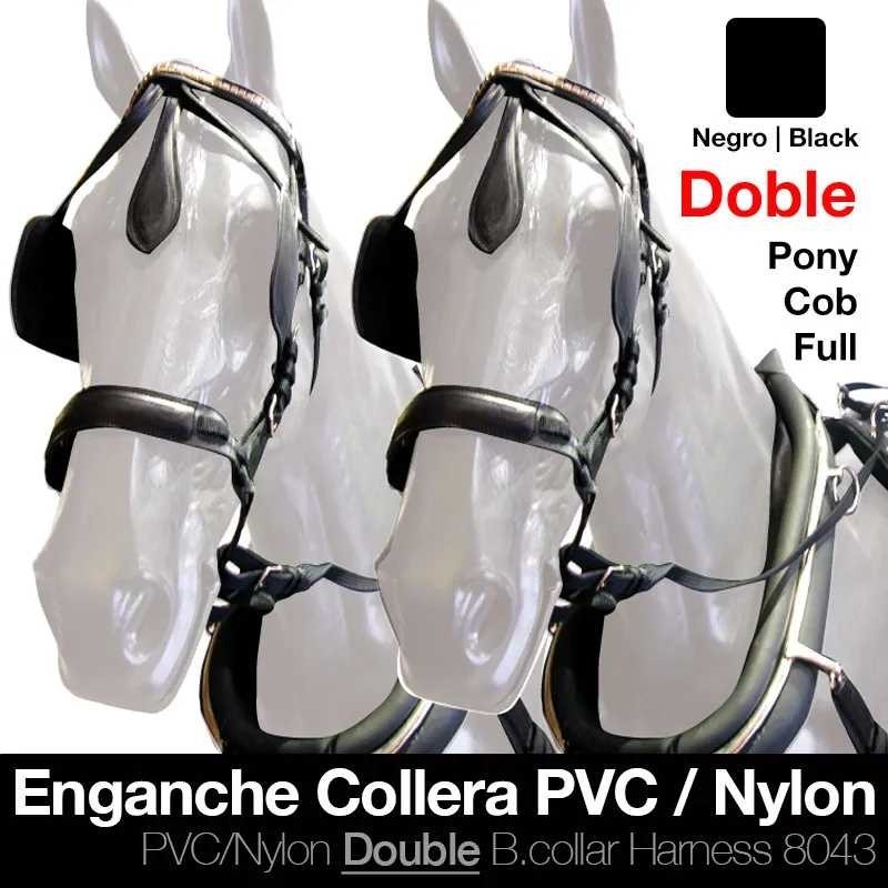 ENGANCHE COLLERA PVC/NYLON DOBLE NEGRO