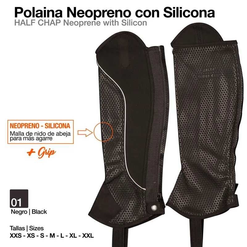 POLAINA NEOPRENO CON SILICONA NEGRO