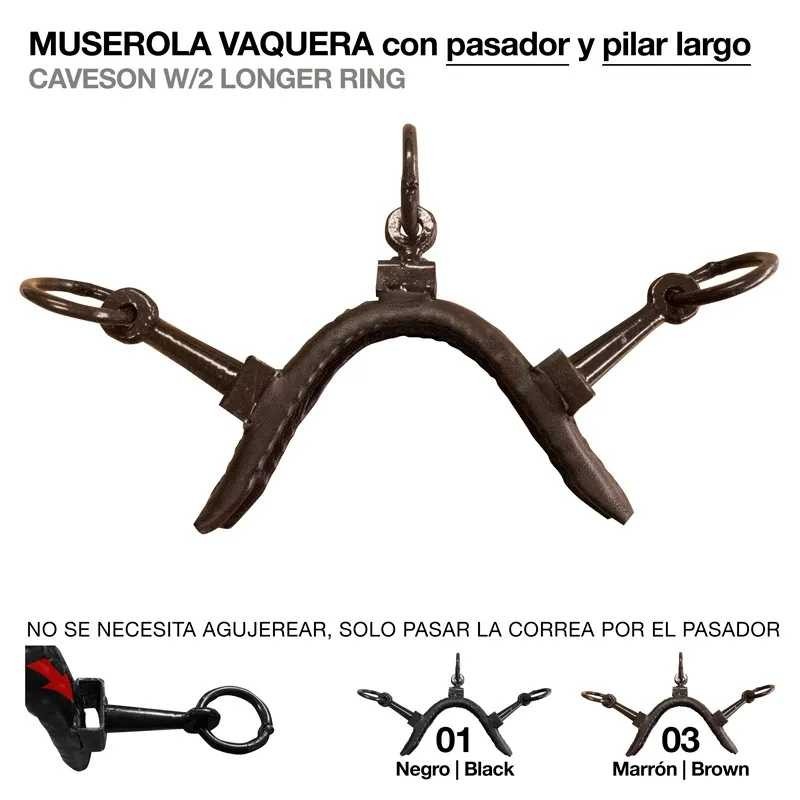 MUSEROLA VAQUERA PASADOR Y PILAR LARGO 