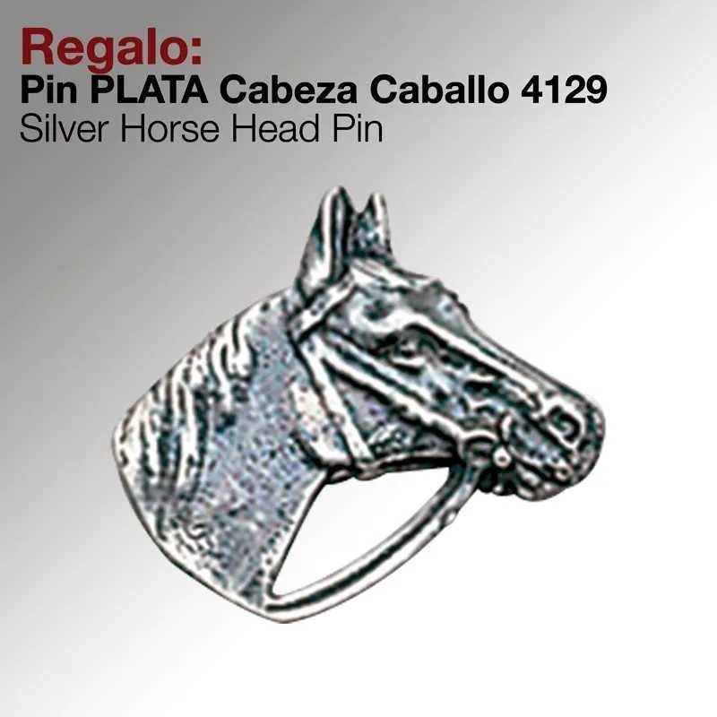 REGALO PIN -PLATA- CABEZA CABALLO 4129