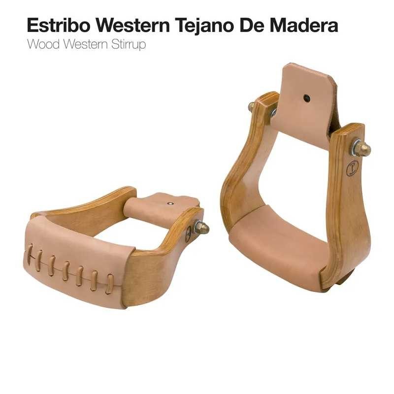 ESTRIBO WESTERN TEJANO DE MADERA 221625+L