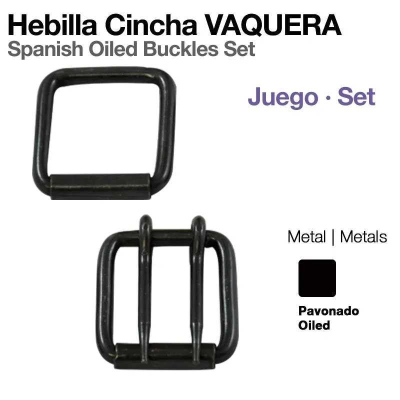 HEBILLA CINCHA VAQUERA PAVONADO JUEGO