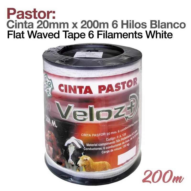 PASTOR: CINTA 20mm x 200m 6 HILOS BLANCO