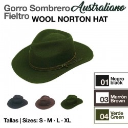 GORRO SOMBRERO AUSTRALIANO FIELTRO 8001 