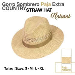 GORRO SOMBRERO PAJA EXTRA COUNTRY NATURAL 