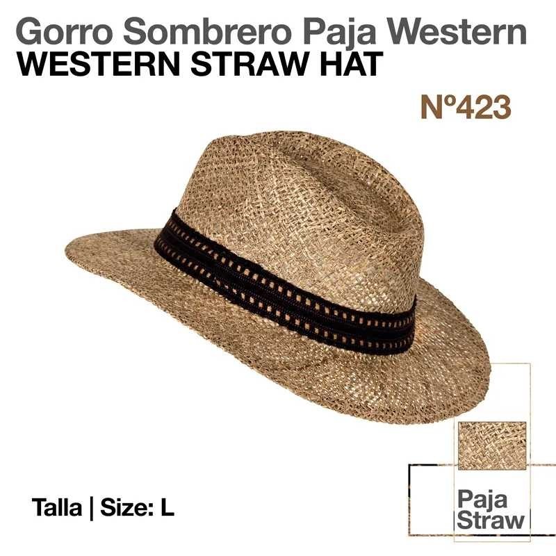 GORRO SOMBRERO PAJA WESTERN Nº423 T.L