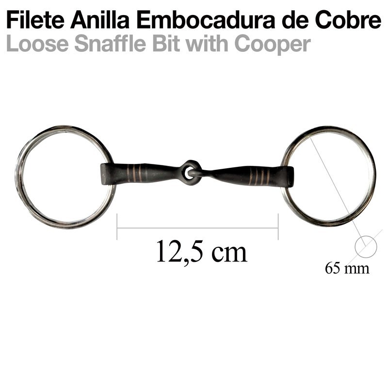 FILETE ANILLA EMBOCADURA COBRE 65mm x 12.5cm