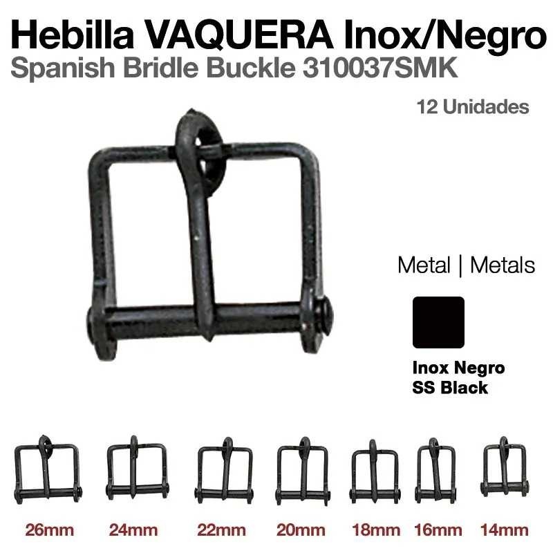 HEBILLA VAQUERA INOX NEGRO 310037SMK 12uds