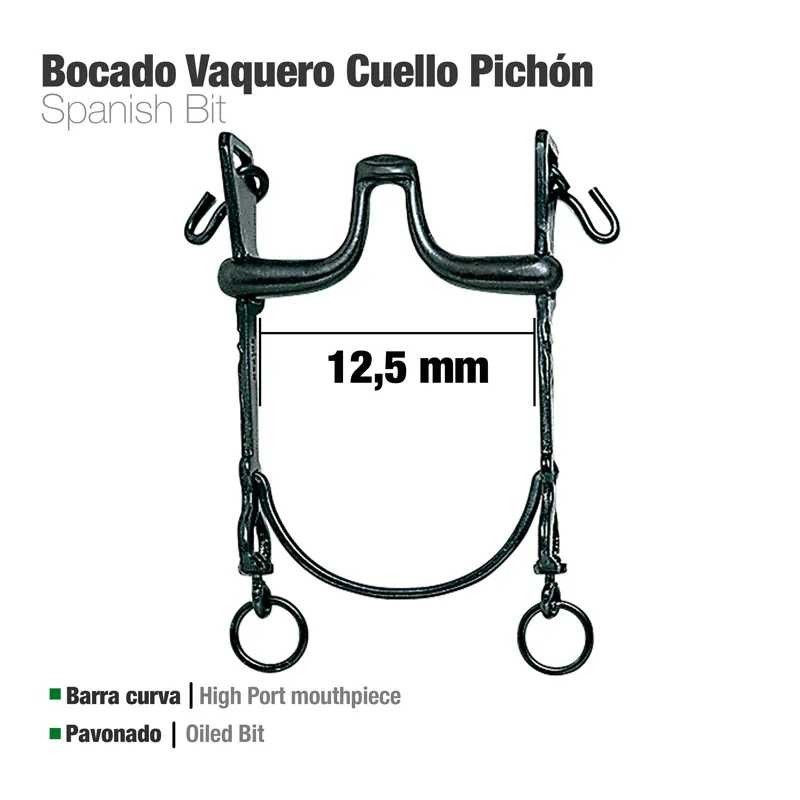 BOCADO VAQUERO B/CURVA CUELLO PICHÓN 12.5cm