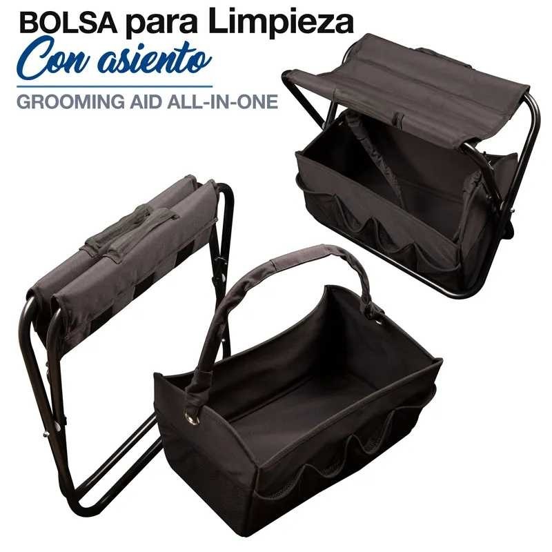 BOLSA PARA LIMPIEZA CON ASIENTO 3728 NEGRO