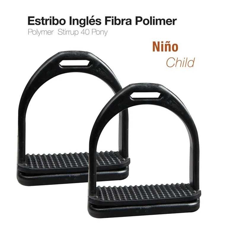 ESTRIBO INGLÉS FIBRA POLIMER NIÑO 221271K-40 NEGRO