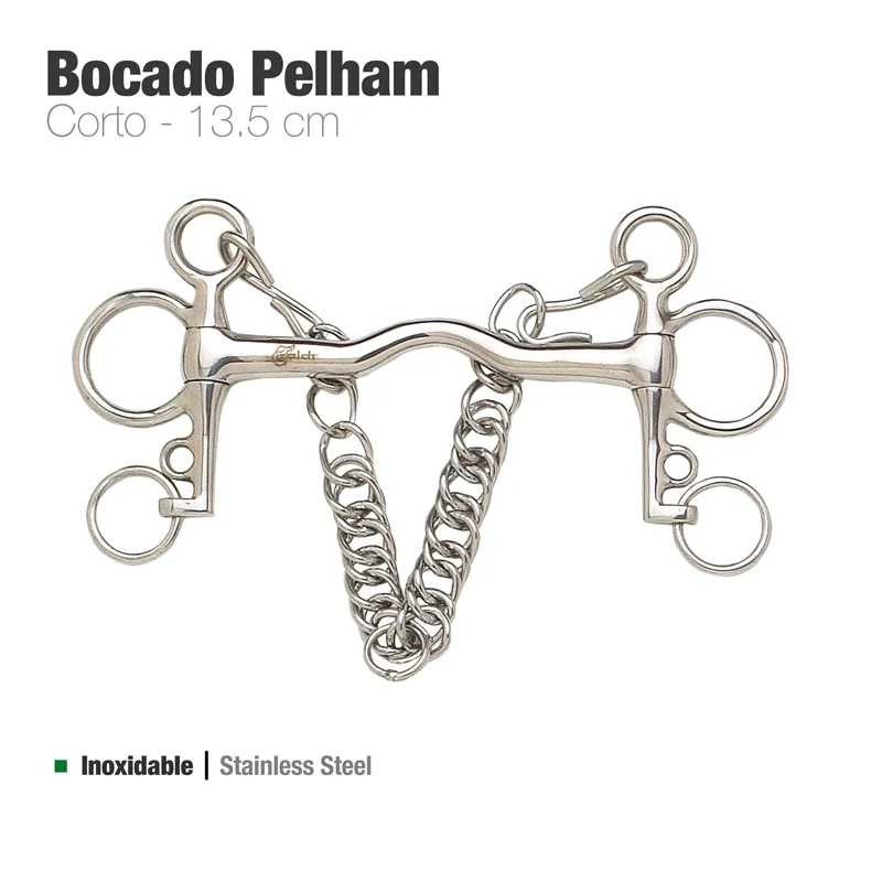 BOCADO PELHAM CORTO INOX 21250C-50X40