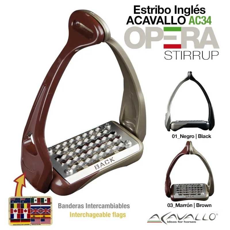 ESTRIBO INGLÉS ACAVALLO OPERA AC601