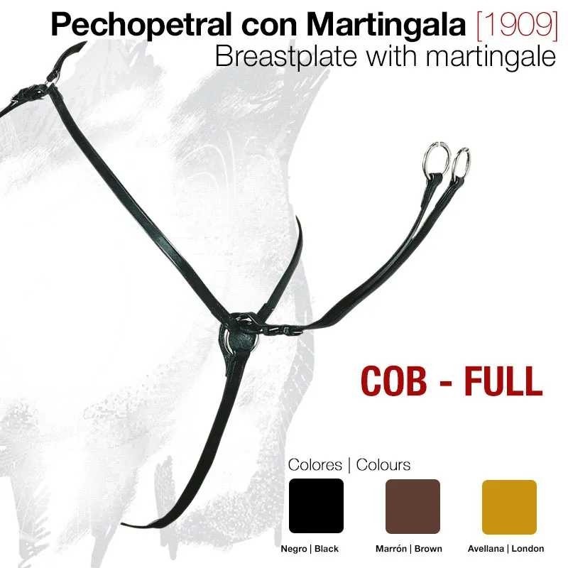 PECHOPETRAL CUERO CON MARTINGALA 1909 