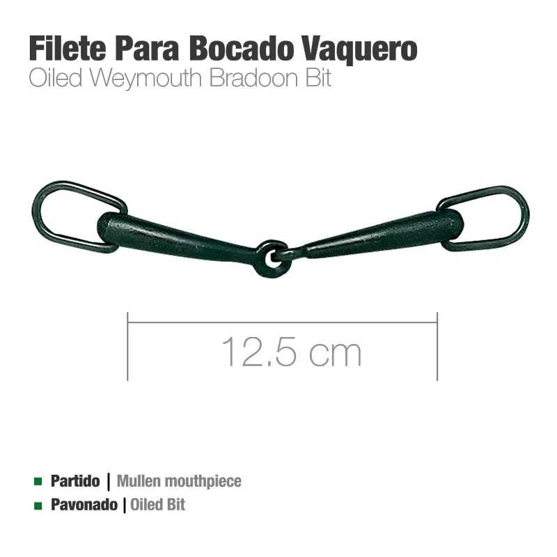 FILETE PARA BOCADO VAQUERO PAVONADO 12.5cm