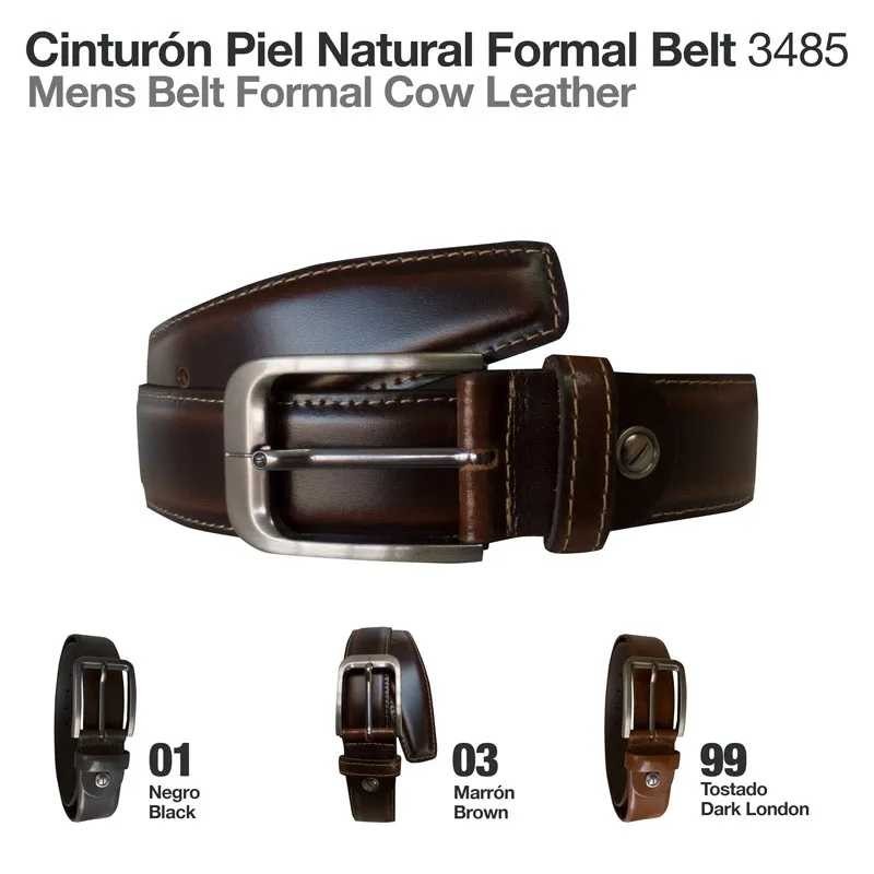 CINTURÓN PIEL NATURAL FORMAL BELT 3485 