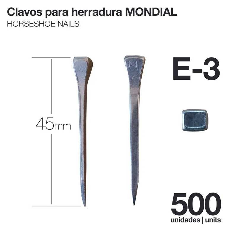 CLAVOS PARA HERRADURA MONDIAL E-3 500uds