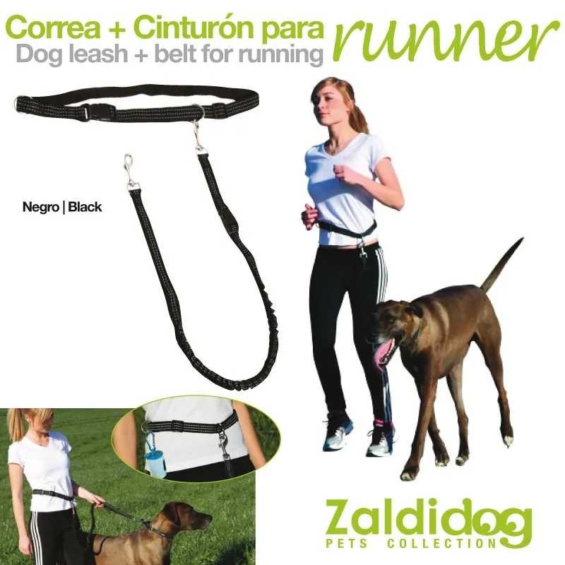 PERRO CORREA + CINTURON PARA RUNNER 1-1.40m