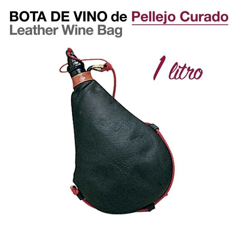 BOTA DE VINO DE PELLEJO CURADO 1 LITRO