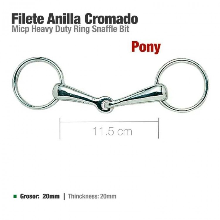 FILETE ANILLA CROMADO PONY 21522 11.5cm