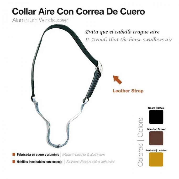 COLLAR AIRE CON CORREA DE CUERO