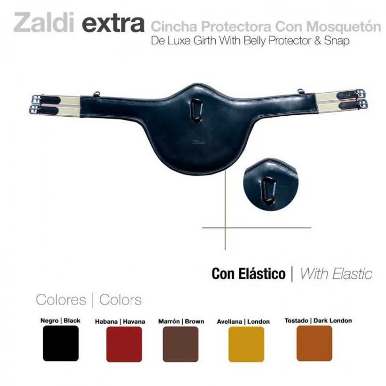 CINCHA ZALDI EXTRA PROTECTORA CON MOSQUETÓN