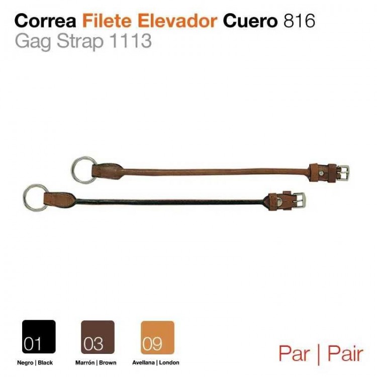 CORREA FILETE ELEVADOR CUERO 816 PAR