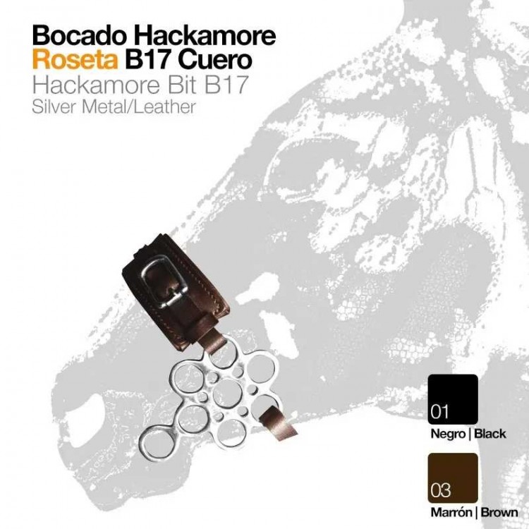 BOCADO HACKAMORE ROSETA B17 CUERO 