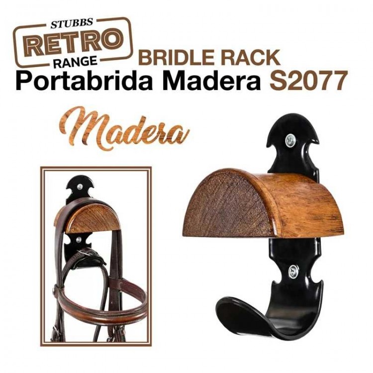 PORTABRIDA MADERA STUBBS RETRO BRIDLE RACK S2077