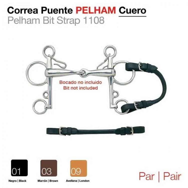 CORREA PUENTE PELHAM CUERO  PAR